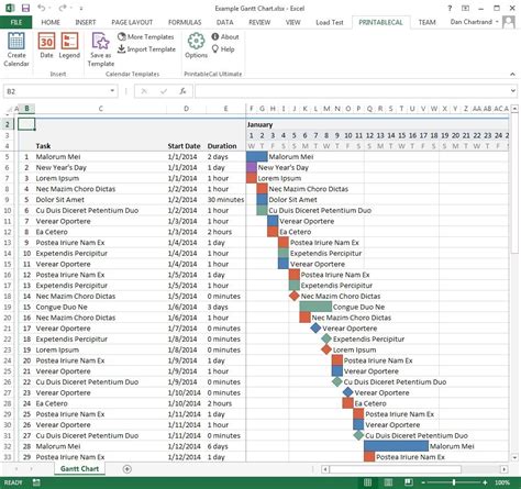 Gantt Chart Outlook Calendar