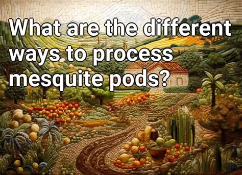 What are the different ways to process mesquite pods? – Agriculture.Gov ...