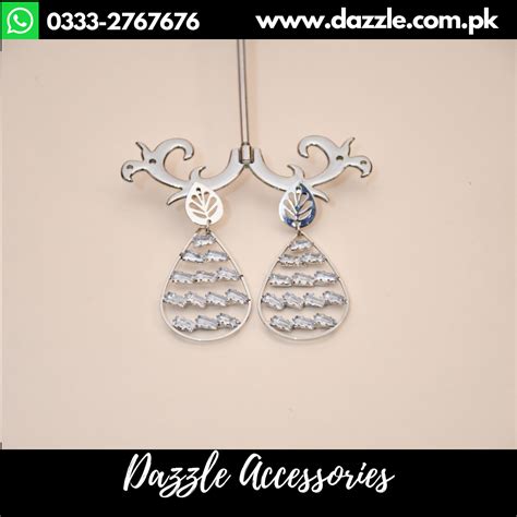 Diamond Earrings Silver Color - Dazzle Accessories