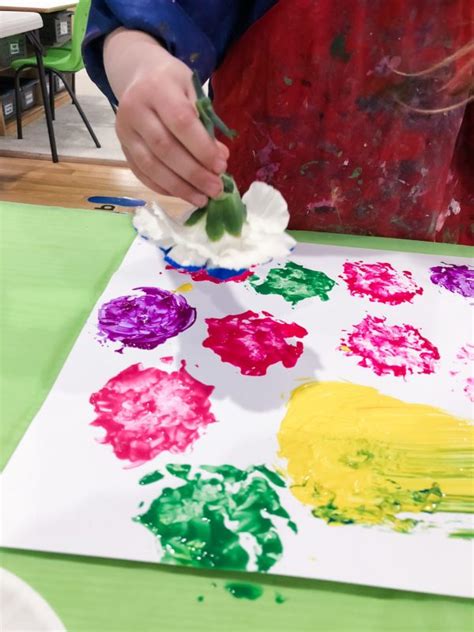 Painting with Flowers - Spring Process Art Project for Preschoolers ...