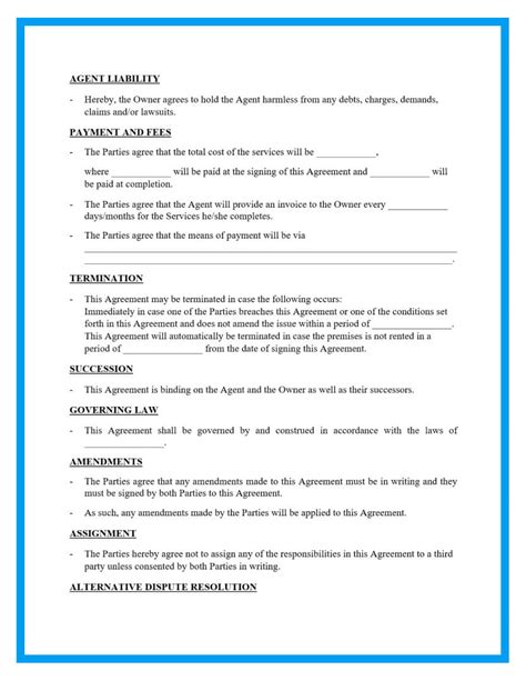 Free Property Management Agreement Form and Template