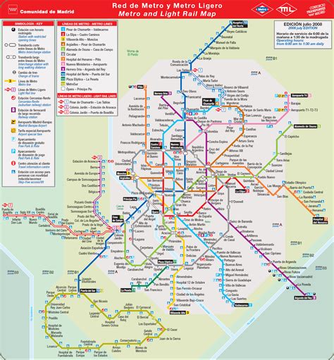 Metro map of Madrid. Metro maps of Spain. | Map of spain, Metro map ...