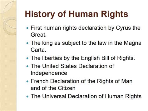 Definition of Human Rights - 693 Words | Presentation Example