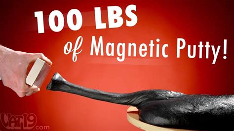 Burning Questions: 100 lbs (45 kg) of Magnetic Thinking Putty - YouTube