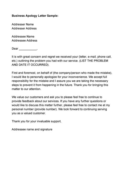 Sample Letter Apologizing For Service Delay | The Document Template