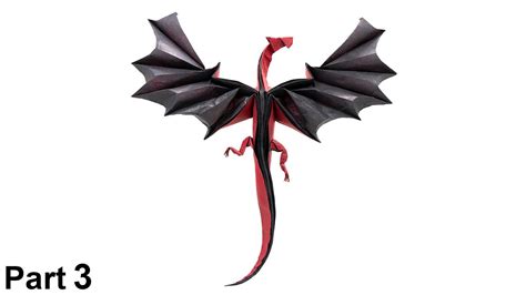 Origami Flying Dragon (Huang Zhen Ming) part 3 - YouTube