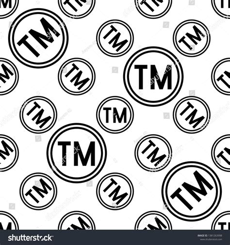 TM Trademark Symbol Icon Seamless Pattern, Tm Symbol, Unregistered ...