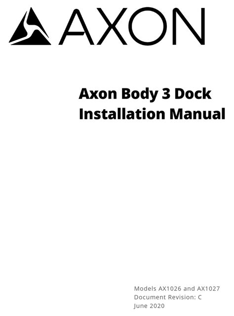 AXON BODY 3 AX1026 INSTALLATION MANUAL Pdf Download | ManualsLib