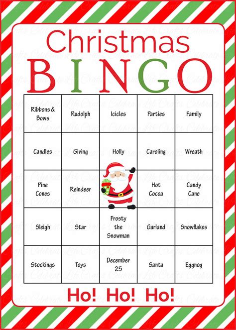 Christmas Bingo Game Download for Holiday Party Ideas | Christmas Party ...