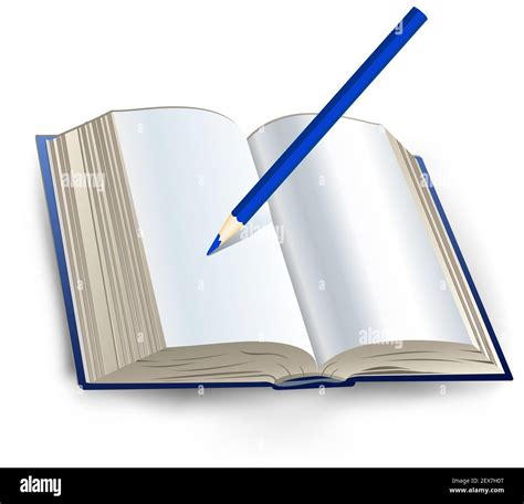 Book with pencil Stock Photo - Alamy