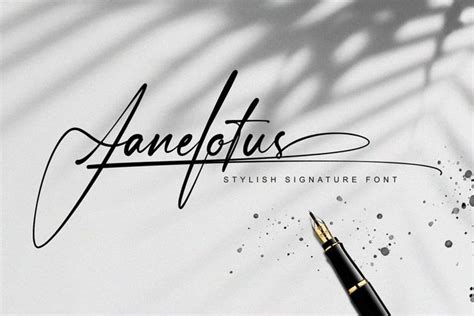 an artistic font with a fountain pen on it