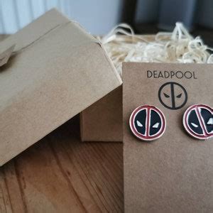 Deadpool Superhero / Marvel Cufflinks With Rustic Gift Set - Etsy