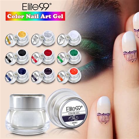 Elite99 3D Nail Art Paint Color Gel Draw Painting Acrylic Color UV Gel ...