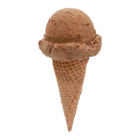 Single Scoop Chocolate Ice Cream on Sugar Cone | Chocolate ice cream ...