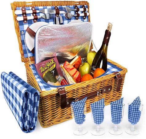 特別価格Classic Wine & Cheese Picnic Basket - Set Romantic Bas好評販売中 販売での到着 ...