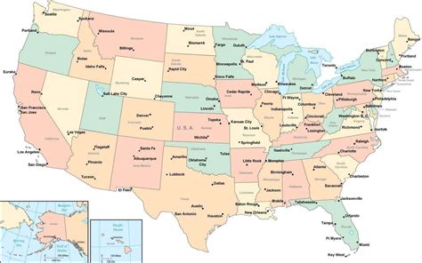 usa map with cities - printable map of usa - Korey Daniels