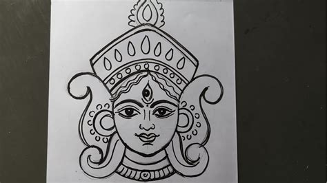 How To Draw Maa Durga Face : Happy Navratri Durga Pooja Maa Durga Face ...