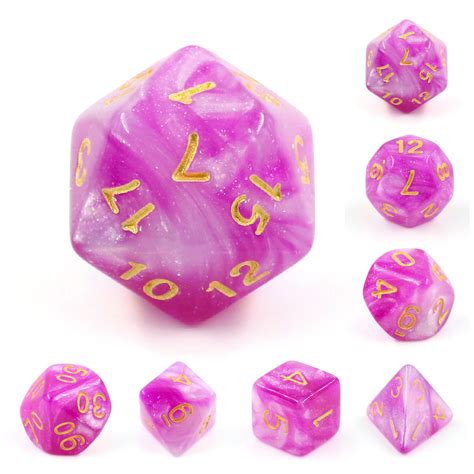 Pink Swirl Dice Set – Magic Mini Man