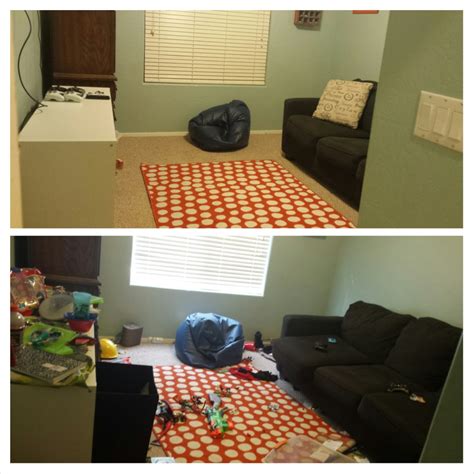 20 Photos of Messy Rooms Before and After Cleaning