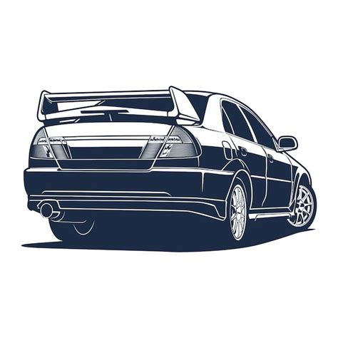 Premium Vector | Black and white car vector illustration