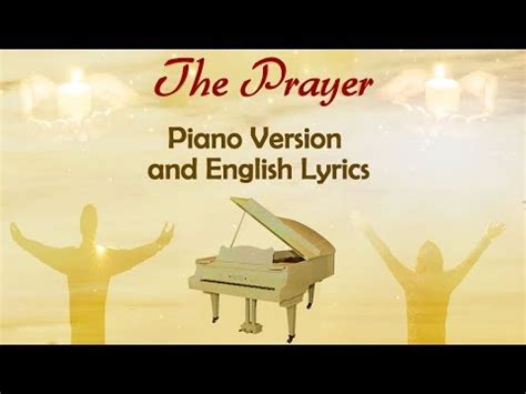 The Prayer, Piano Instrumental and English Lyrics - YouTube