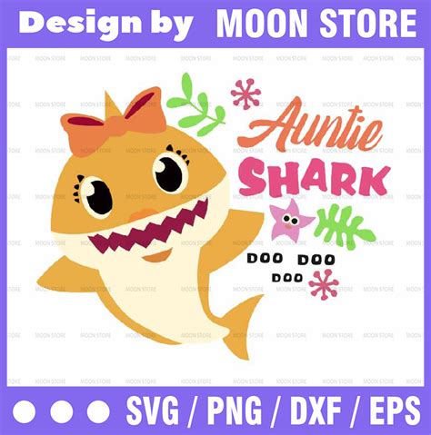 Auntie Shark SVG, Cricut Cut files, Shark Family doo doo doo - Inspire ...