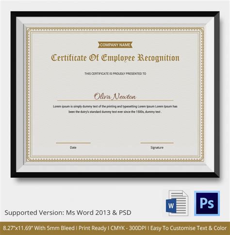 Certificate of Recognition - PSD & Word Designs | Design Trends ...