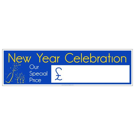 New Year Celebration - Showroom Signs