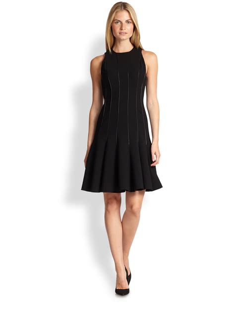 Lyst - Ralph Lauren Black Label Clarissa Flared Dress in Black