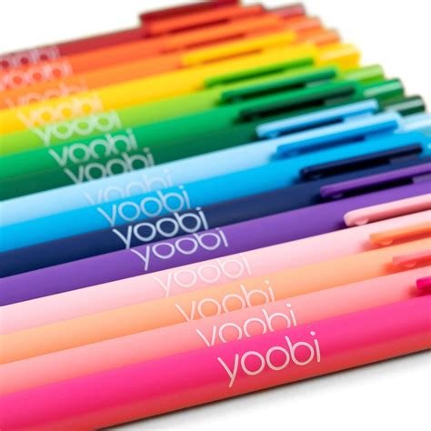 Yoobi Retractable Gel Pens, 18 Pack