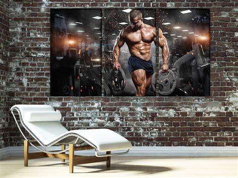 Gym Wall Art Gym Canvas Gym Wall Decor Canvas Set of Gym Gym | Etsy