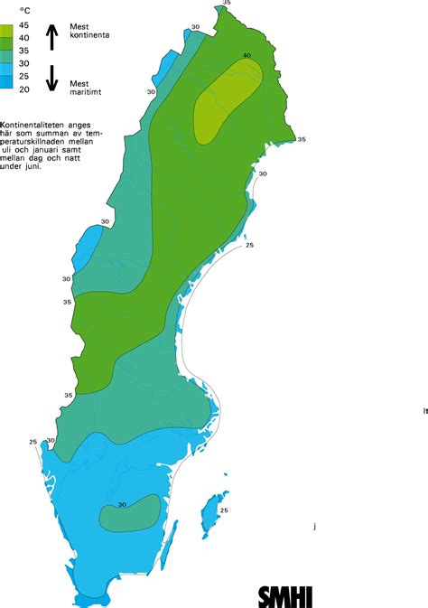 Sweden climate map - Climate map of Sweden (Northern Europe - Europe)