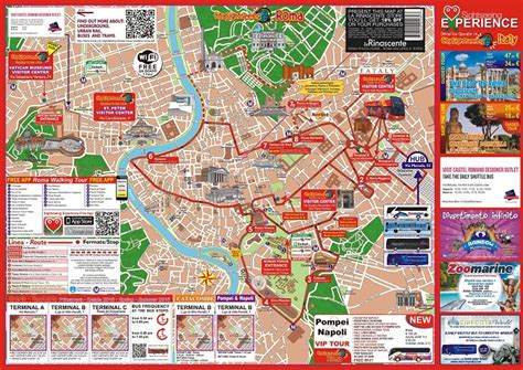 Rome Attractions Map | FREE PDF Tourist City Tours Map Rome 2024