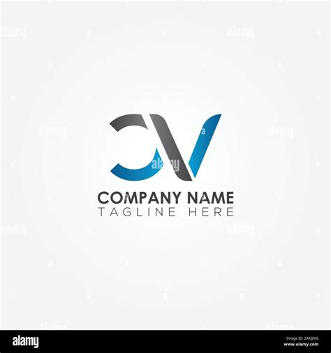 Initial CV Letter Logo With Creative Modern Business Typography Vector ...