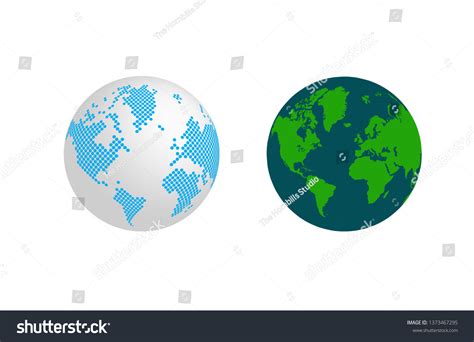 3d Vector Set Globe Collection World Stock Vector (Royalty Free ...