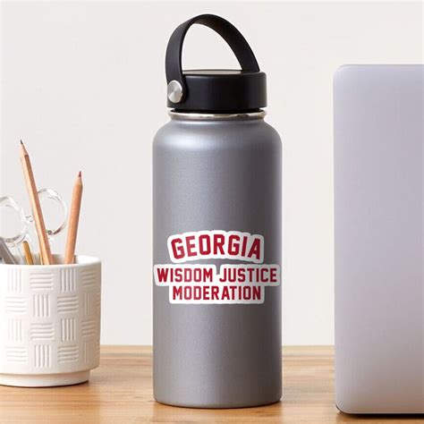 "The Georgia Motto (State Motto of Georgia)" Sticker by franklinprintco ...