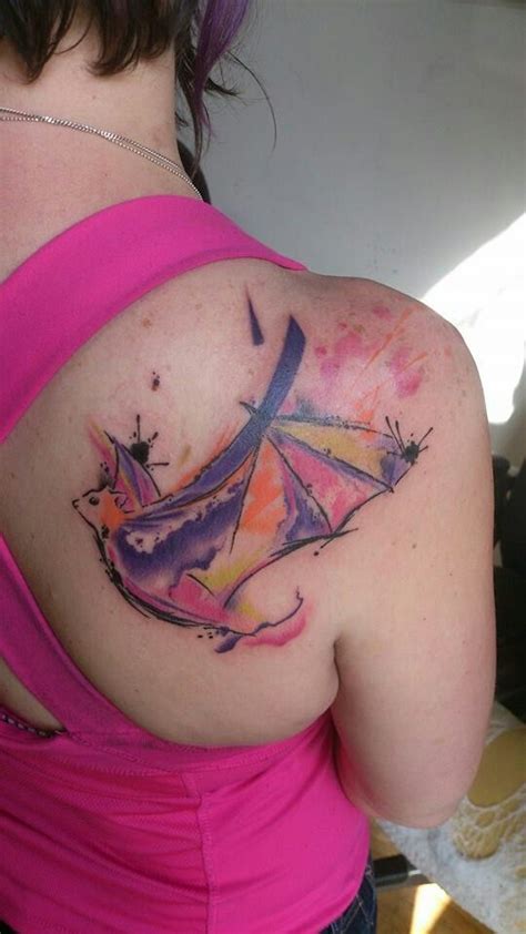 Watercolor bat tattoo | Bats tattoo design, Bat tattoo, Tattoo designs