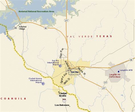 Printable Map Of Del Rio Texas - Printable Maps Online