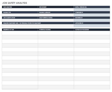 Free Job Analysis Templates | Smartsheet