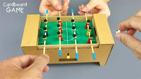 How to Make a Table Football Game from Cardboard - Mini Foosball ...