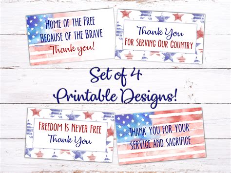 Veterans Day Thank You Cards - Etsy