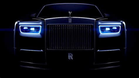 HD wallpaper: blue light, vehicle, dark, rolls royce, luxury car, rolls ...