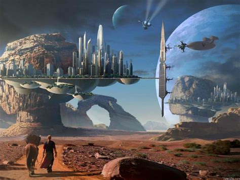 Sci Fi - Landscape Wallpaper | Sci fi landscape, Fantasy city ...