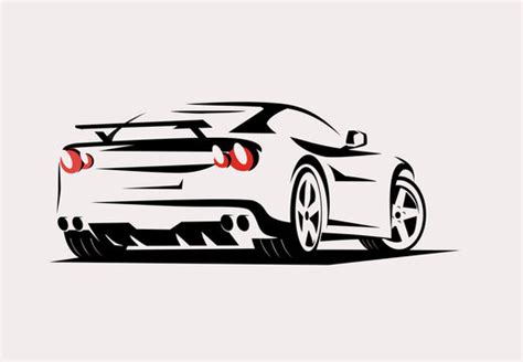 Sports Car Outline Drawing