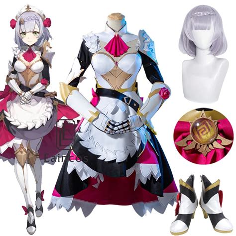 Noelle Uniform Set Genshin Impact Cosplay Costume Outfits, 53% OFF