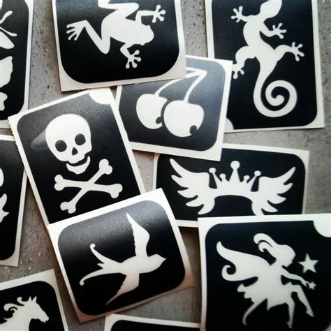 bulk adhesive stencils for glitter tattoos - 1300 Face Paint