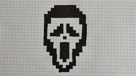 How to Draw Ghost Face - Pixel Art - YouTube