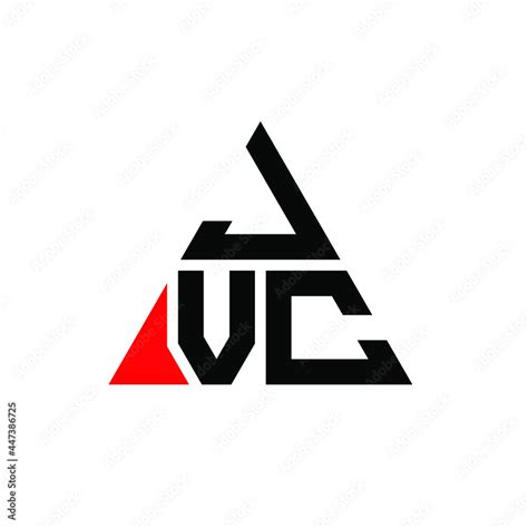 JVC triangle letter logo design with triangle shape. JVC triangle logo ...