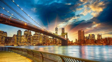 HD Background | Brooklyn bridge park, Brooklyn bridge, Sunset city