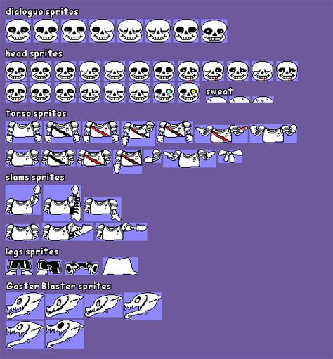 Unizone's Underswap: Distrust sans. - Sprite Sheet by SternwardDrop on ...